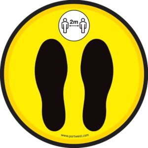 Golvklistermärke 2 m distans