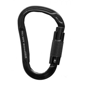 Karbinhake trippellås aluminium, svart