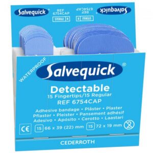 Salvequick Blue Detectable Plåster 6x2x15 st