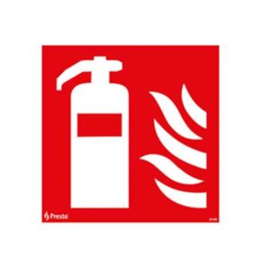 Skylt Brandsläckare, dubbelsidig ej efterlysande